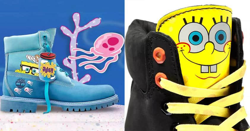 海绵宝宝和Timberland联名系列 经典六寸靴与美味蟹堡超级搭!-NICEGAY