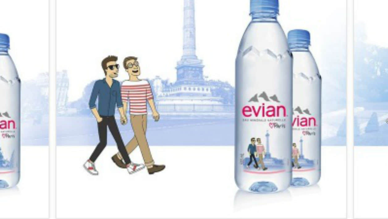 法国矿泉水Evian男同志包装遭反同抱怨 官方超酸回应获24万个赞!-NICEGAY