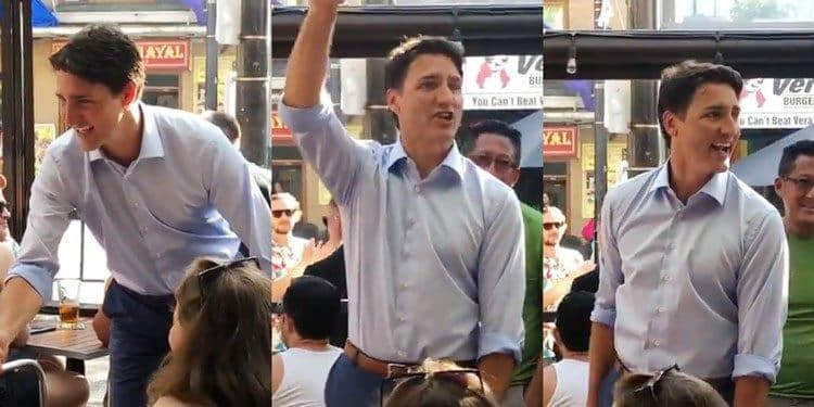 史上第一！加拿大总理杜鲁道惊喜快闪同志酒吧　群众争相合照！-NICEGAY