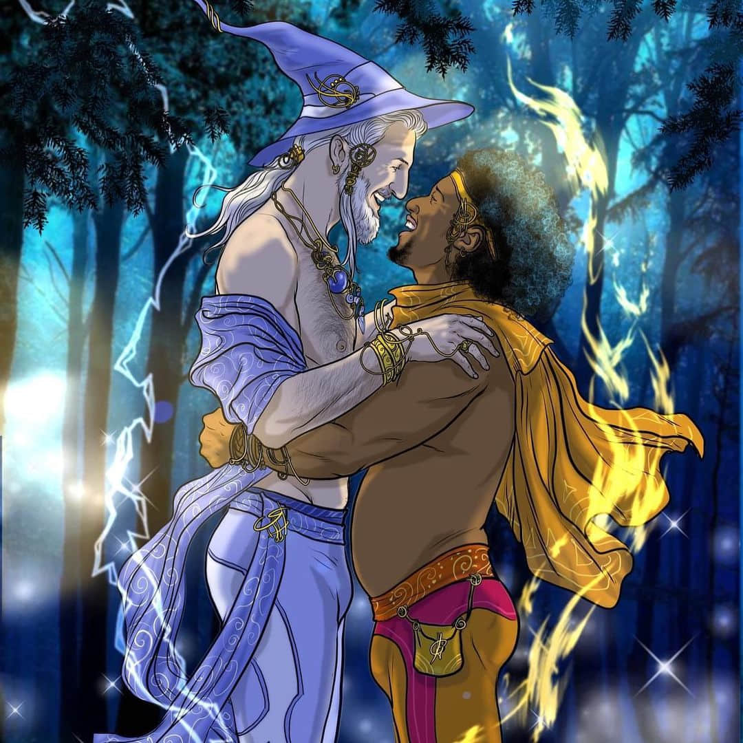 巫师哪有这么Gay?美国艺术家笔底春风,壮硕肌肉法力无边-NICEGAY