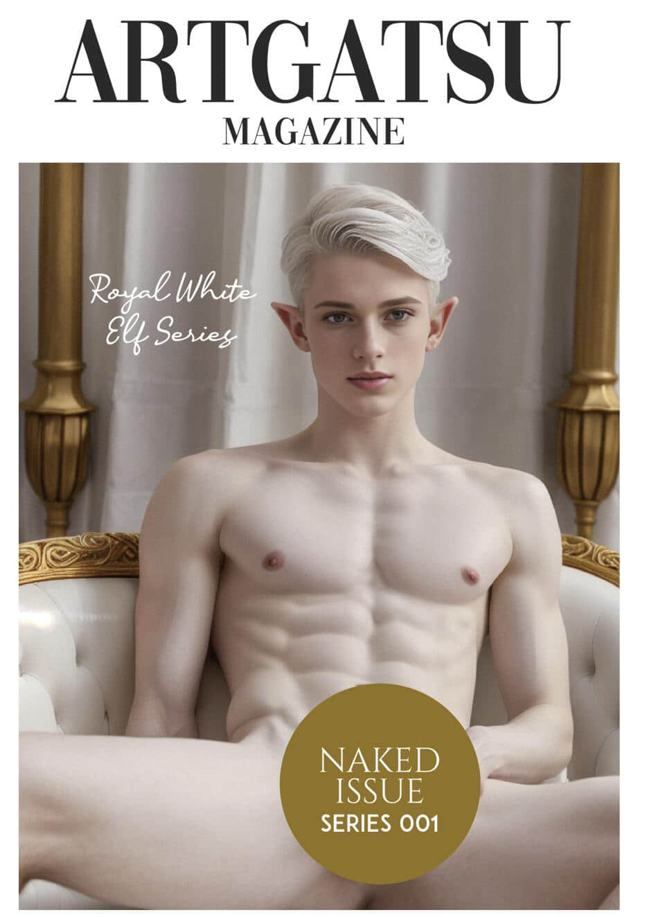 ART GATSU MAGAZINE Noo. 1 AI HUNK White Elf Naked Issue-NICEGAY