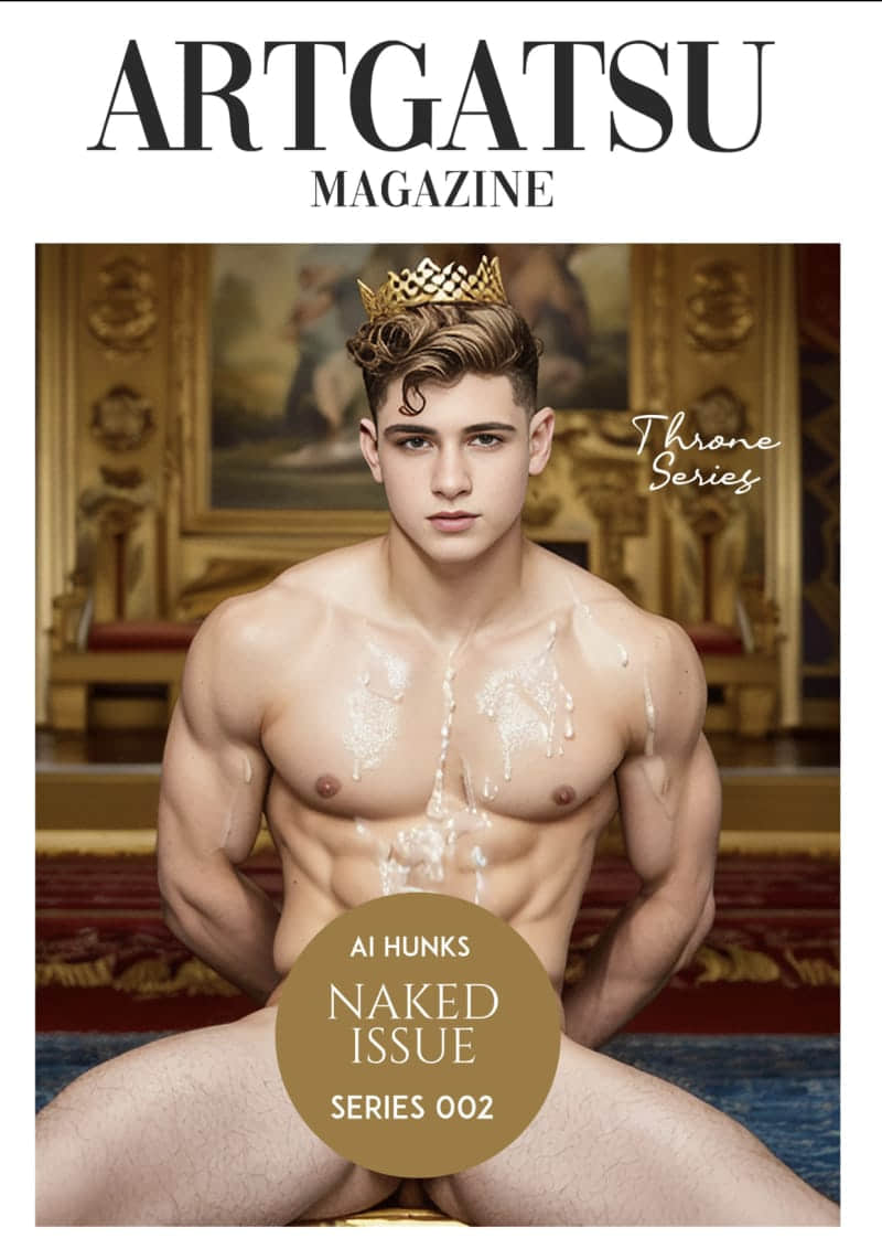 ART GATSU MAGAZINE No. 002 AI HUNK Throne Naked Issue-NICEGAY