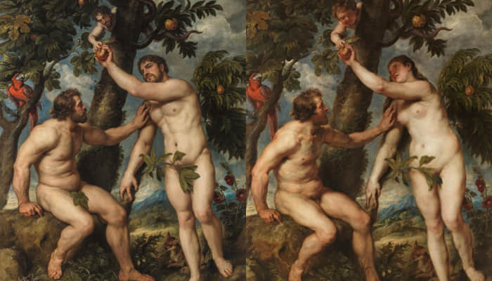我把名畫變 gay 了! 同志藝術家翻玩經典畫作「偷嚐禁果」-NICEGAY