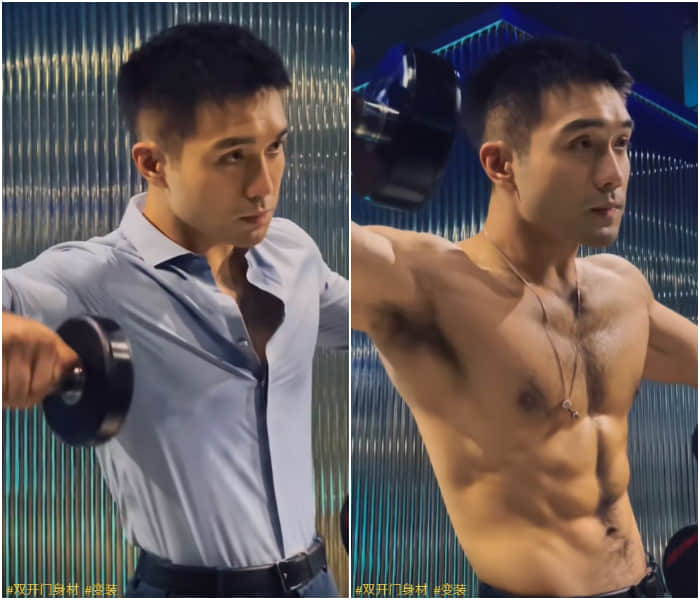 健身壯漢神似天菜「張孝全」! 無辜小狗眼搭配胸毛猛肌滿足反差幻想-NICEGAY