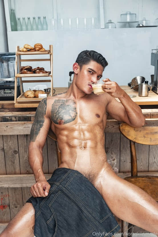 Kora SkiinMode collection P57 – Naked barista – Htoo Ant Lwin-NICEGAY